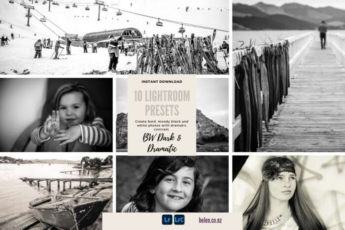 BW Dark  Dramatic LIGHTROOM PRESETS Photographer
