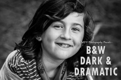 Black White Dark Dramatic Lightroom Presets Photographer