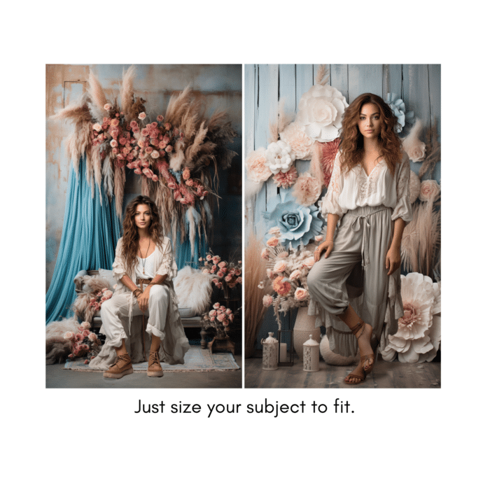 16 Boho Digital Backdrops Photographer