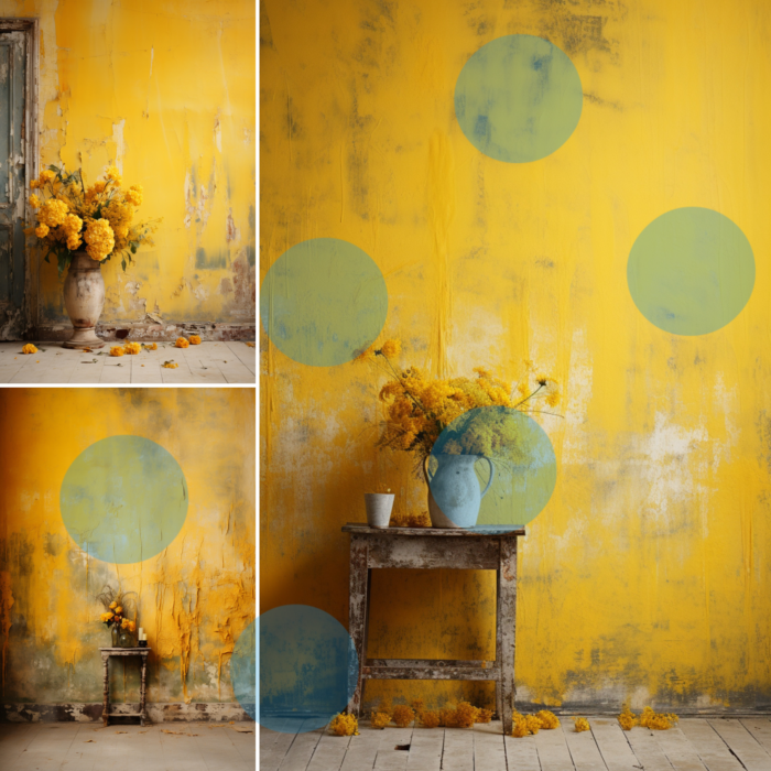 12 Impressionist Yellow Digital Backdrops Photographer