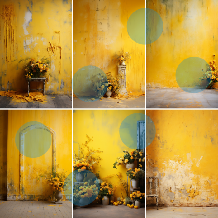 12 Impressionist Yellow Digital Backdrops Photographer