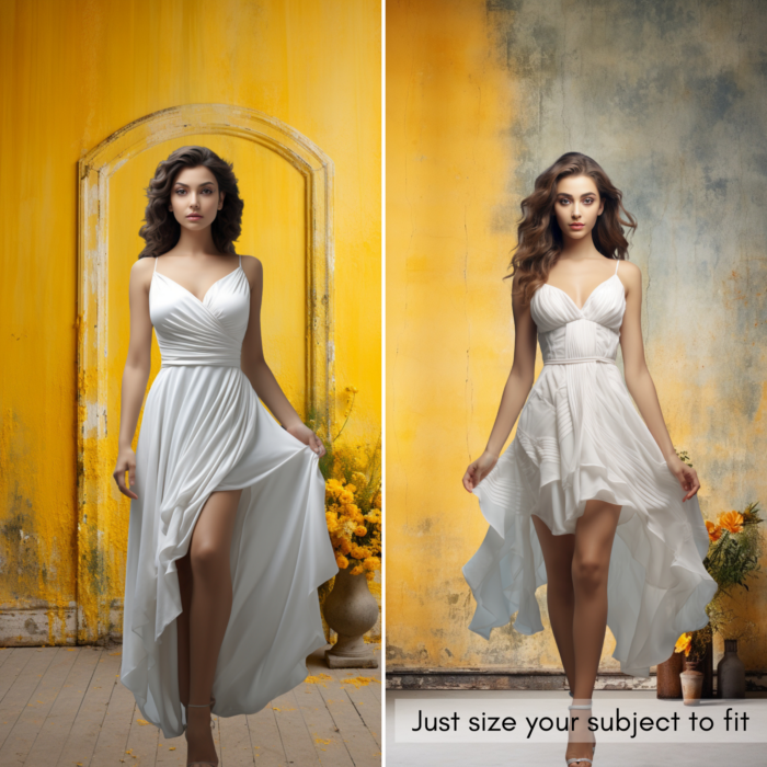 12 Impressionist Yellow Digital Backdrops Photographer