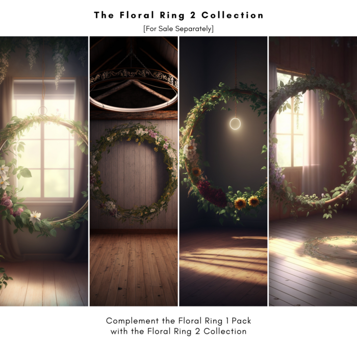 Floral Rings Digital Backdrop Photographer