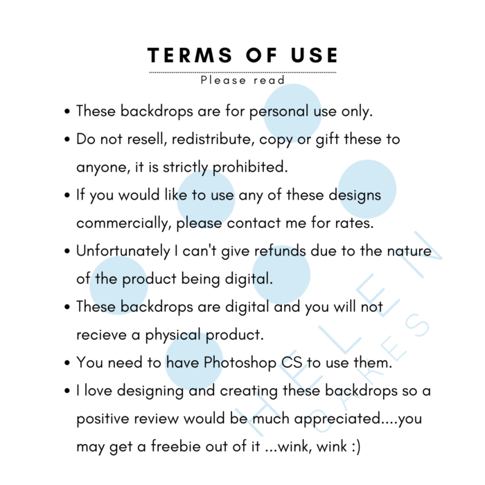 Terms of Use - Digital Backdrops