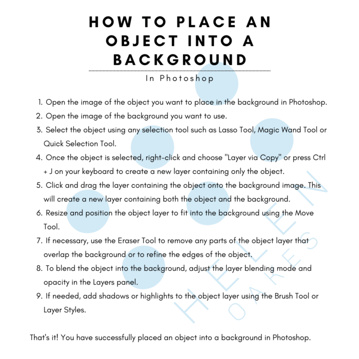 Using in Photoshop - Digital Backdrops