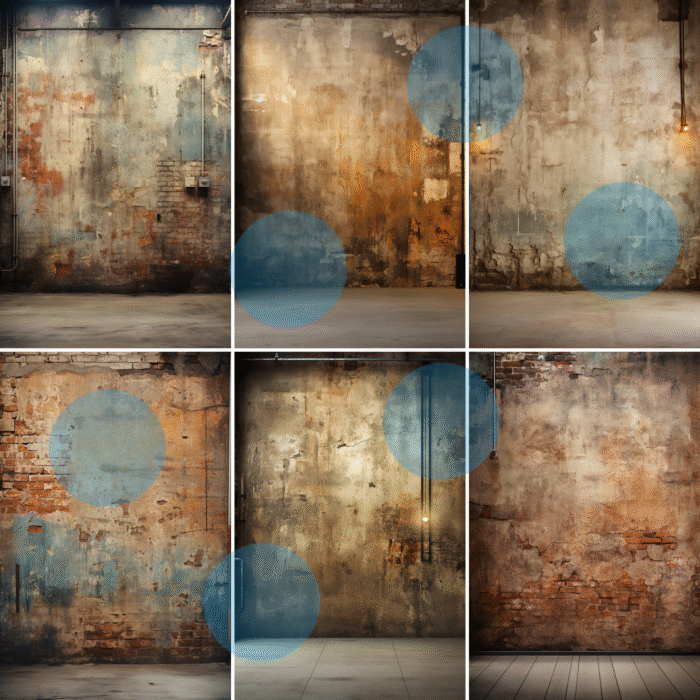 Aged Warehouse Backdrops Mock Ups